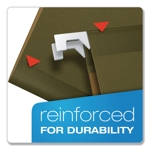 Image of Pendaflex® 42620 Ready-Tab Reinforced Hanging File Folders, Letter Size, 1/3-Cut Tabs, Standard Green, 25/Box