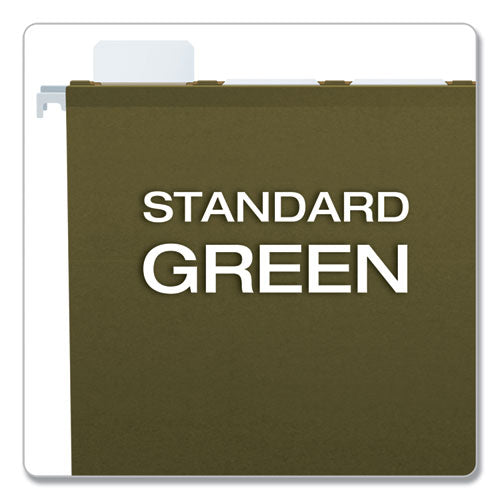 Image of Pendaflex® 42620 Ready-Tab Reinforced Hanging File Folders, Letter Size, 1/3-Cut Tabs, Standard Green, 25/Box