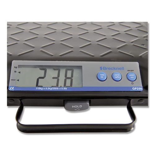Image of Brecknell GP250 Portable Electronic Utility Bench Scale, 250 lb Capacity, 12.5 x 10.95 x 2.2  Platform
