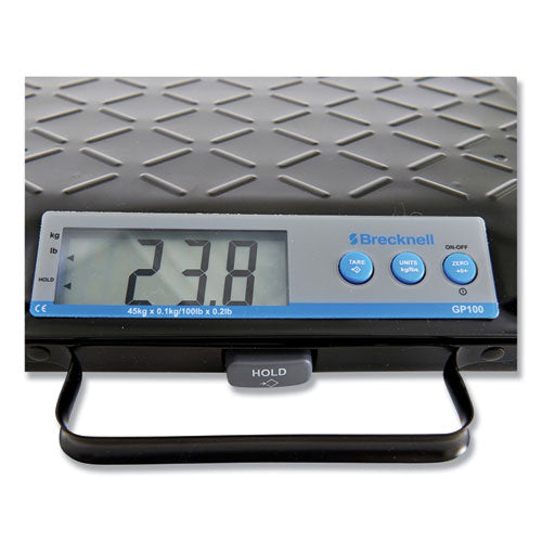 Image of Brecknell GP100 Portable Electronic Utility Bench Scale, 100 lb Capacity, 12.5 x 10.95 x 2.2  Platform