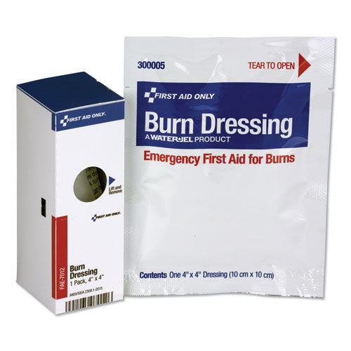 Image of First Aid Only 16-004 SmartCompliance Refill Burn Dressing For Unitized and First Aid Stations, 4" x 4", White