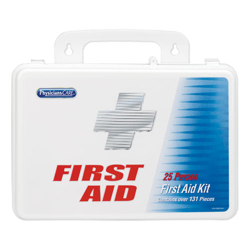 Image of PhysiciansCare® by First Aid Only® 60002-003 Office First Aid Kit, For Up To 25 People, 131 Pieces, Plastic Case