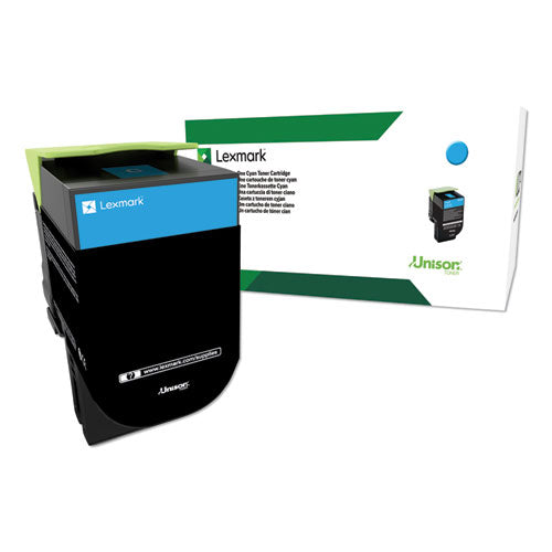 Image of Lexmark 80C1HC0 80c1hc0 Return Program High-Yield Toner, 3,000 Page-Yield, Cyan