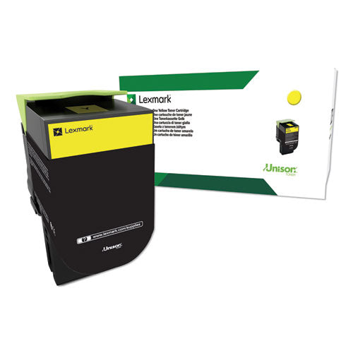 Image of Lexmark 80C1HY0 80c1hy0 Return Program High-Yield Toner, 3,000 Page-Yield, Yellow