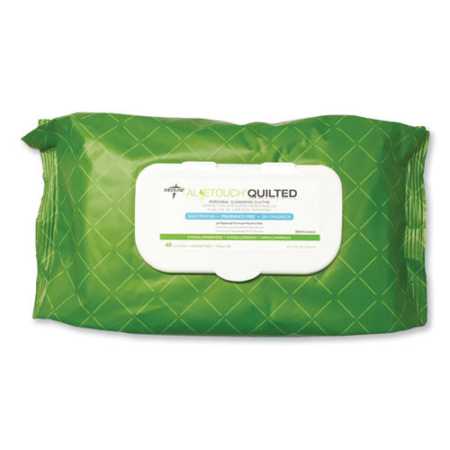 Image of Medline MSC263625 FitRight Select Premium Personal Cleansing Wipes, 1-Ply, 8 x 12, Fragrance-Free, White, 48/Pack, 12 Packs/Carton