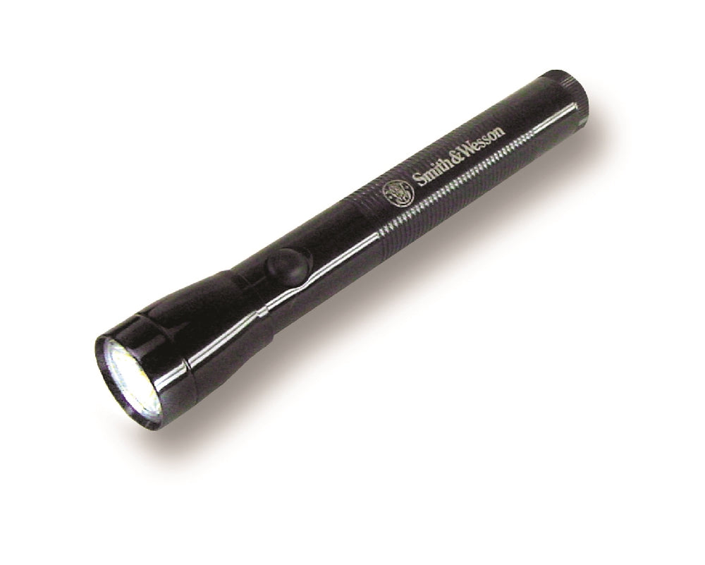 Image of SKILCRAFT® Aluminum Flashlight, 6-1/4" Long, Includes 2 AA Batteries & Belt Holster, Black
