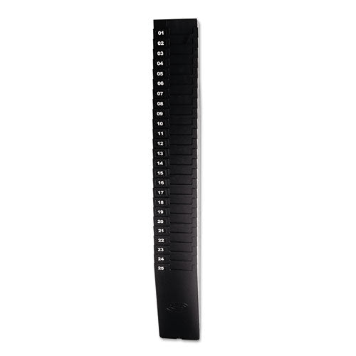 Image of Lathem® Time 25-9EX Expanding Time Card Rack for 9" Cards, 25 Pockets, Plastic, Black