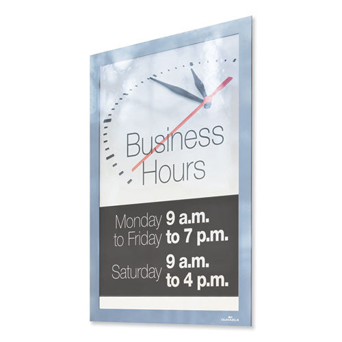 Image of Durable® 400023 Duraframe Sun Sign Holder, 8.5 X 11, Silver Frame, 2/pack