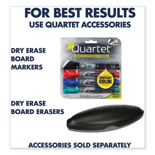 Image of Quartet® PPA408 Porcelain Magnetic Whiteboard, 96" x 48", White Surface, Satin Aluminum Frame