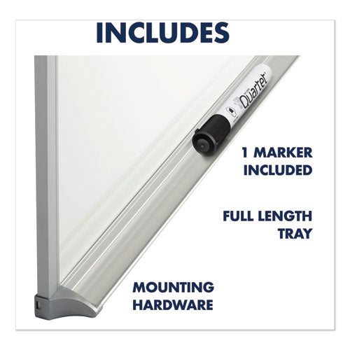 Image of Quartet® PPA406 Porcelain Magnetic Whiteboard, 72" x 48", White Surface, Satin Aluminum Frame
