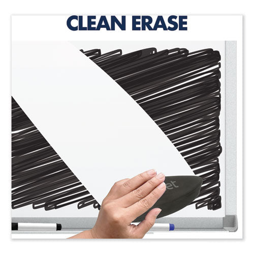 Image of Quartet® PPA408 Porcelain Magnetic Whiteboard, 96" x 48", White Surface, Satin Aluminum Frame