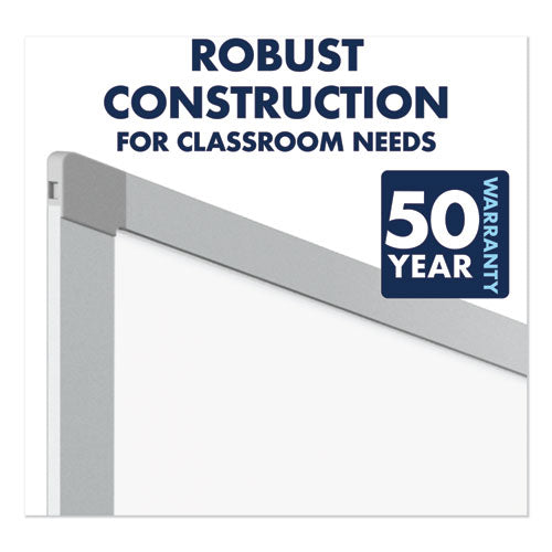 Image of Quartet® PPA406 Porcelain Magnetic Whiteboard, 72" x 48", White Surface, Satin Aluminum Frame