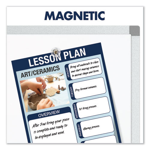 Image of Quartet® PPA406 Porcelain Magnetic Whiteboard, 72" x 48", White Surface, Satin Aluminum Frame