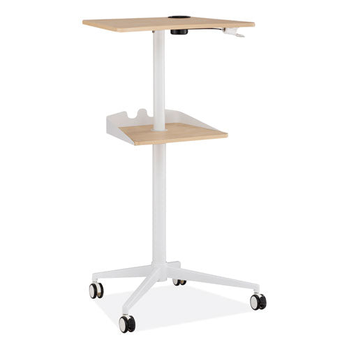 Image of Safco® 1944NA VUM Mobile Workstation, 25.25" x 19.75" x 35.5" to 47.75", Natural/White