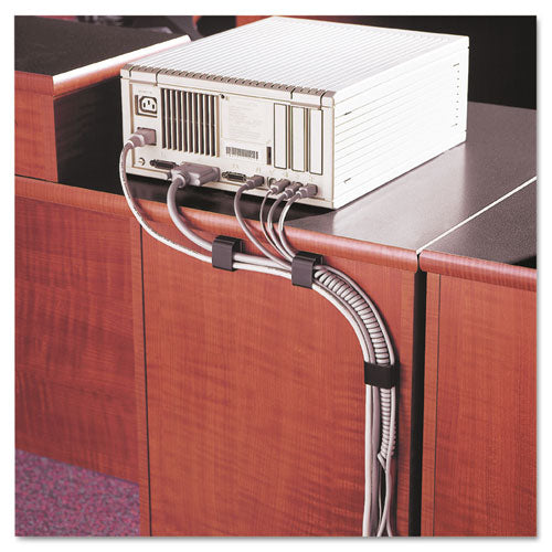 Image of Cord Away® 00204 Self-Adhesive Wire Clips, Black, 6/pack