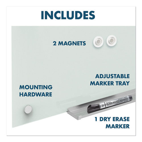 Image of Quartet® PDEC1830 Infinity Magnetic Glass Dry Erase Cubicle Board, 30" x 18", White Surface