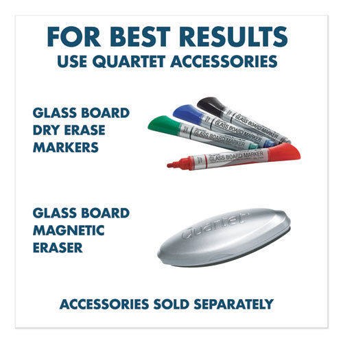 Image of Quartet® PDEC1830 Infinity Magnetic Glass Dry Erase Cubicle Board, 30" x 18", White Surface