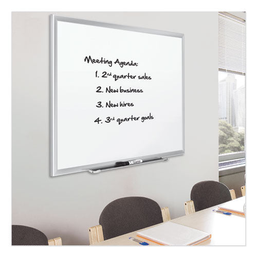 Image of Quartet® 2548 Classic Series Porcelain Magnetic Dry Erase Board, 96" x 48", White Surface, Satin Aluminum Frame