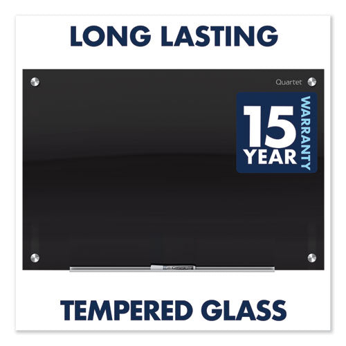 Image of Quartet® G3624B Infinity Magnetic Glass Marker Board, 36" x 24", Black Surface