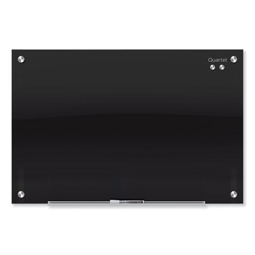 Image of Quartet® G9648B Infinity Magnetic Glass Marker Board, 96" x 48", Black Surface