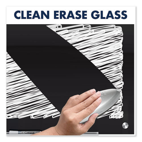 Image of Quartet® G7248B-A Infinity Magnetic Glass Marker Board, 72" x 48", Black Surface