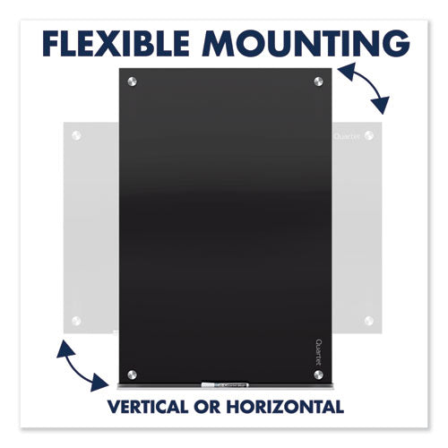 Image of Quartet® G9648B Infinity Magnetic Glass Marker Board, 96" x 48", Black Surface