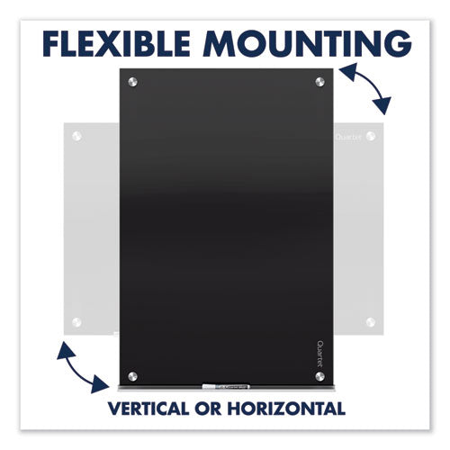 Image of Quartet® G3624B Infinity Magnetic Glass Marker Board, 36" x 24", Black Surface