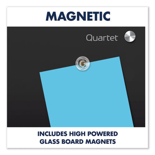 Image of Quartet® G9648B Infinity Magnetic Glass Marker Board, 96" x 48", Black Surface