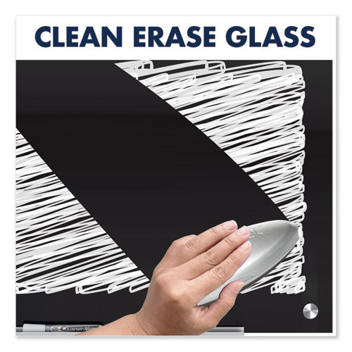 Image of Quartet® G9648B Infinity Magnetic Glass Marker Board, 96" x 48", Black Surface