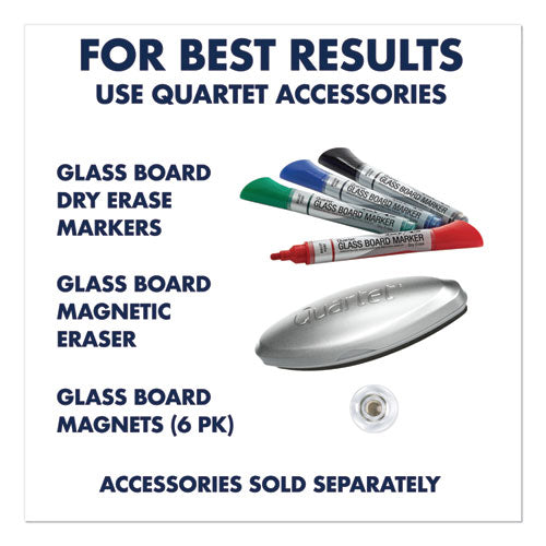 Image of Quartet® GC4836F Infinity Magnetic Glass Calendar Board, Monthly Planning/Scheduling, 48" x 36", White Surface