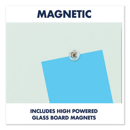 Image of Quartet® G8548IMW InvisaMount Magnetic Glass Marker Board, 85" x 48", White Surface