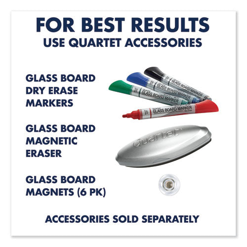 Image of Quartet® GC3624F Infinity Magnetic Glass Calendar Board, Monthly Planning/Scheduling, 36" x 24", White Surface