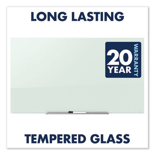 Image of Quartet® G8548IMW InvisaMount Magnetic Glass Marker Board, 85" x 48", White Surface