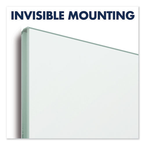 Image of Quartet® G8548IMW InvisaMount Magnetic Glass Marker Board, 85" x 48", White Surface
