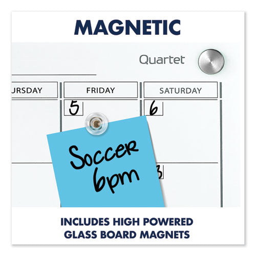 Image of Quartet® GC4836F Infinity Magnetic Glass Calendar Board, Monthly Planning/Scheduling, 48" x 36", White Surface