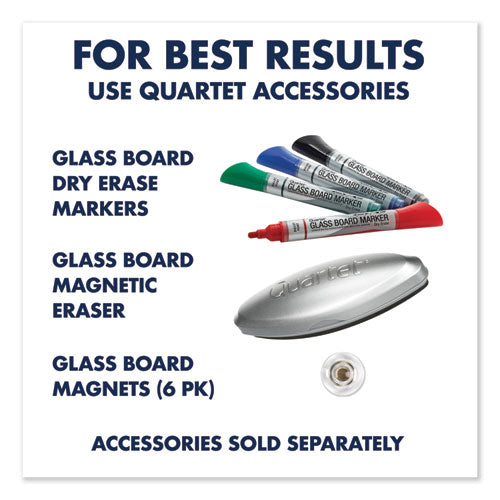 Image of Quartet® G8548IMW InvisaMount Magnetic Glass Marker Board, 85" x 48", White Surface