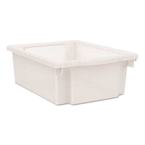 Image of HON® HFMBIN6 Flagship Storage Bins, 1 Section, 12.75" x 16" x 6", Translucent White