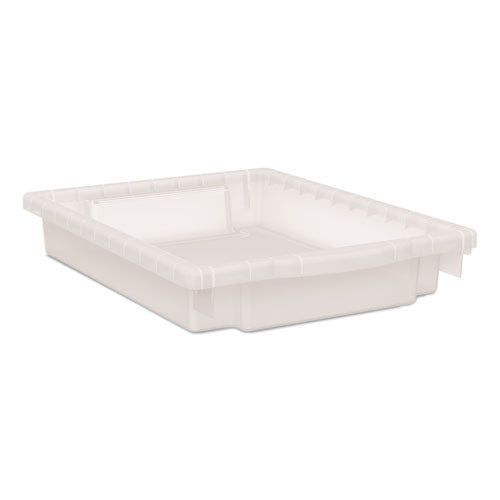 Image of HON® HFMBIN3 Flagship Storage Bins, 1 Section, 12.75" x 16" x 3", Translucent White