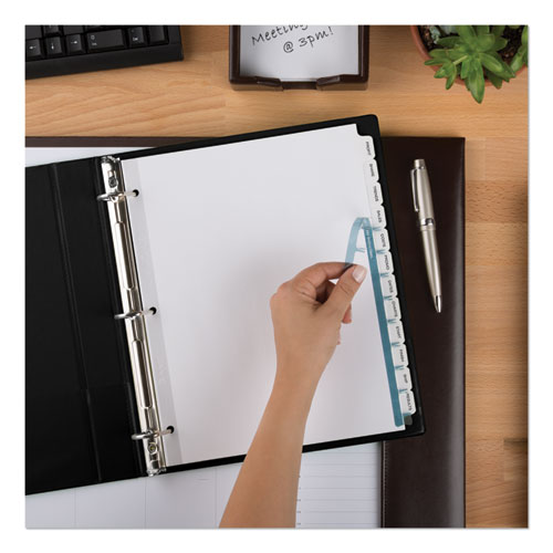 Image of Avery® 11428 Print and Apply Index Maker Clear Label Dividers, 12-Tab, White Tabs, 11 x 8.5, White, 1 Set