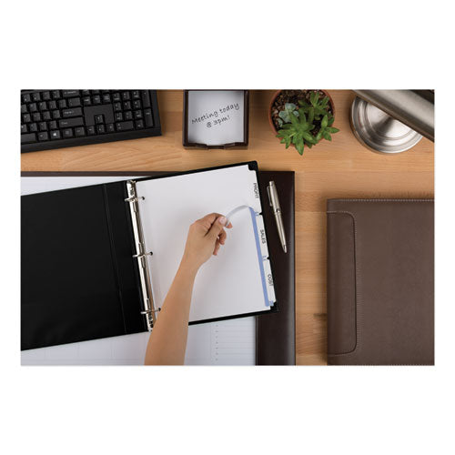 Image of Avery® 11445 Print and Apply Index Maker Clear Label Dividers, 3-Tab, White Tabs, 11 x 8.5, White, 25 Sets