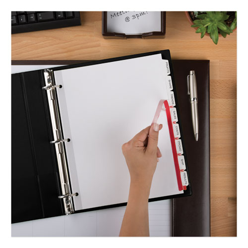 Image of Avery® 11417 Print and Apply Index Maker Clear Label Dividers, 8-Tab, 11 x 8.5, White, 1 Set