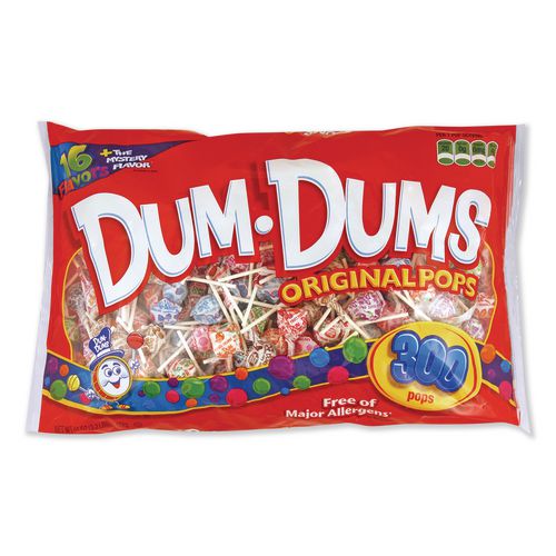 Image of Spangler® 60 Dum-Dum-Pops, Assorted Flavors, Individually Wrapped, 300/pack