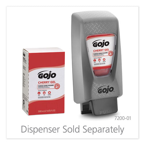 Image of GOJO® 7290-04 Cherry Gel Pumice Hand Cleaner Refill, Cherry Scent, 2,000 mL, 4/Carton