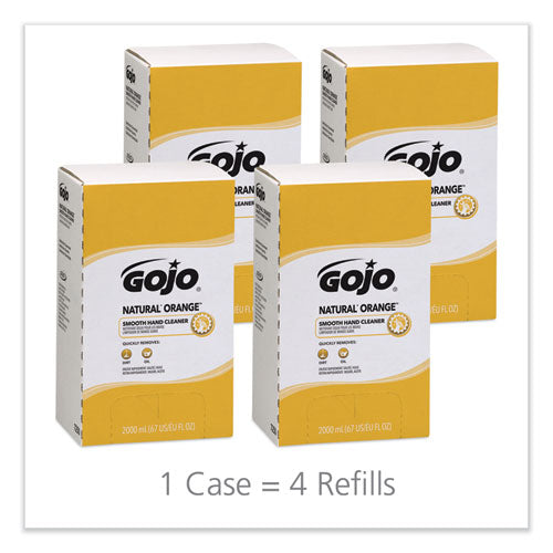 Image of GOJO® 7250-04 NATURAL ORANGE Smooth Hand Cleaner, Refill for GOJO PRO TDX Push-Style Dispenser, Citrus Scent, 2,000 mL, 4/Carton