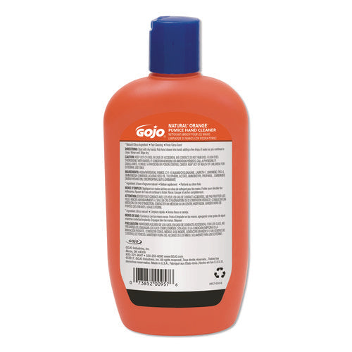 Image of GOJO® 0957-12 NATURAL ORANGE Pumice Hand Cleaner, Citrus Scent, 14 oz, 12/Carton