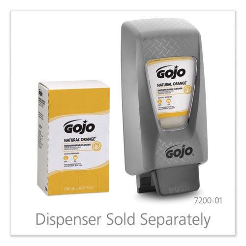 Image of GOJO® 7250-04 NATURAL ORANGE Smooth Hand Cleaner, Refill for GOJO PRO TDX Push-Style Dispenser, Citrus Scent, 2,000 mL, 4/Carton