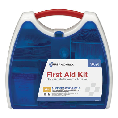 Image of First Aid Only 90698 ANSI A+ 2015 ReadyCare First Aid Kit for Up to 50 People, 238 Pieces, Plastic Case