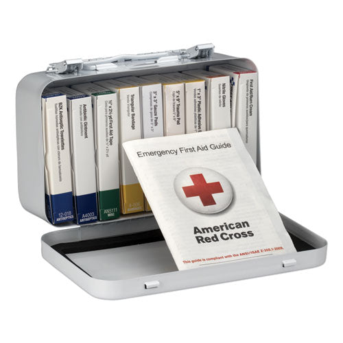 Image of First Aid Only 240-AN Unitized First Aid Kit For 10 People, 65 Pieces, Osha/ansi, Metal Case