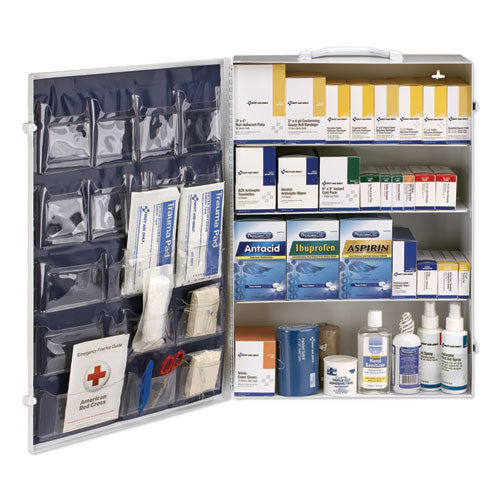 Image of First Aid Only 90576 Ansi Class B+ 4 Shelf First Aid Station With Medications, 1,461 Pieces, Metal Case