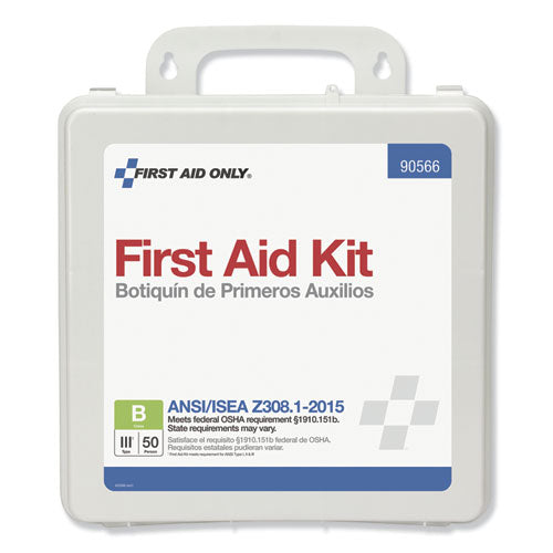 Image of First Aid Only 90566 Bulk ANSI 2015 Compliant First Aid Kit, 199 Pieces, Plastic Case